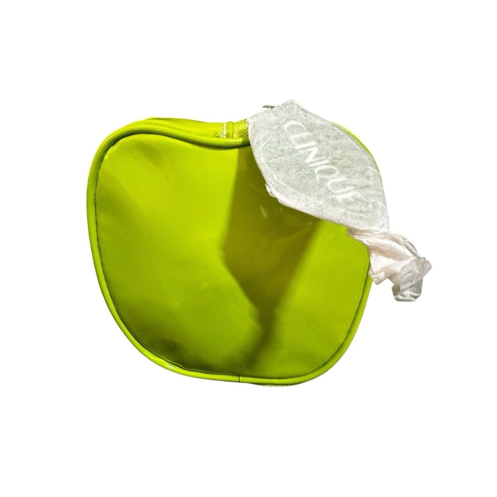 Clinique Green Apple Zip Coin Purse – Glossy PVC – Cosmetic Mini Case Coin Purse